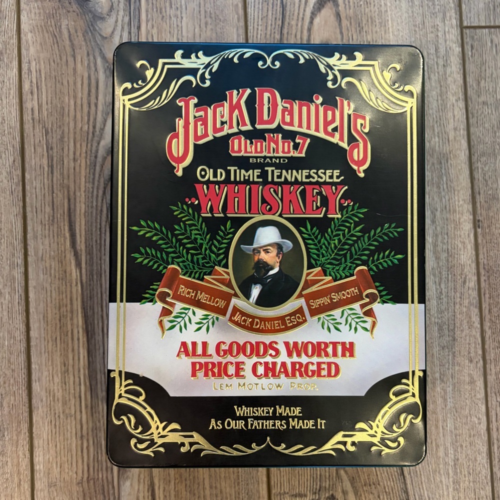 Jack Daniel’s Old No. 7 Collectible Metal Tin Box Whiskey Decor